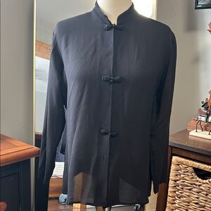 Alfred Sung Mandarin Collar Blouse